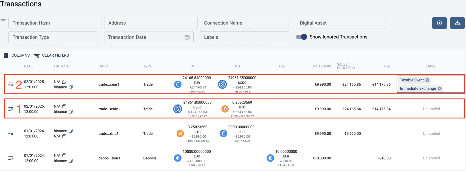 Immediate Exchange Interface - Example 2